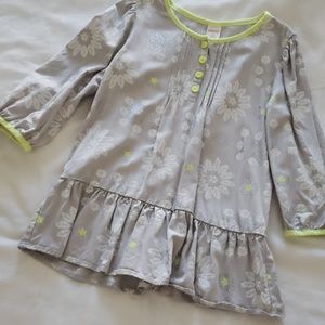 Gymboree Silver/Lime Green Trim Snowflake Shirt
